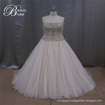 Strapless Big Skirts Wedding Dresses Bridal Gown